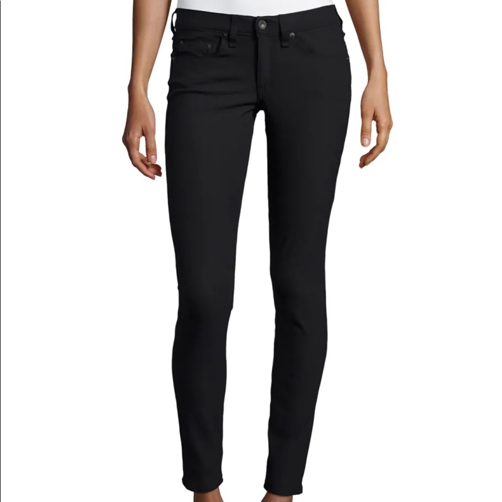 Rag & Bone Low Rise Black Skinny Jeans